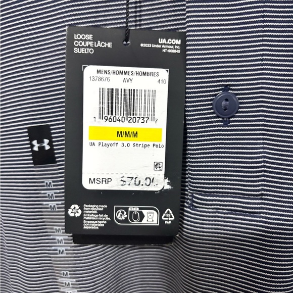 Under Armour Men's Polo Shirt in Gray and Blue - Picture 3 of 5